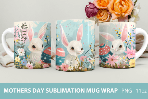 Download Easter Mug Wrap, Bunny Mug - Easter mug Collection
