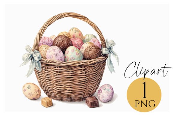 Download Easter Basket Clipart PNG Spring Decor - Premium Resources