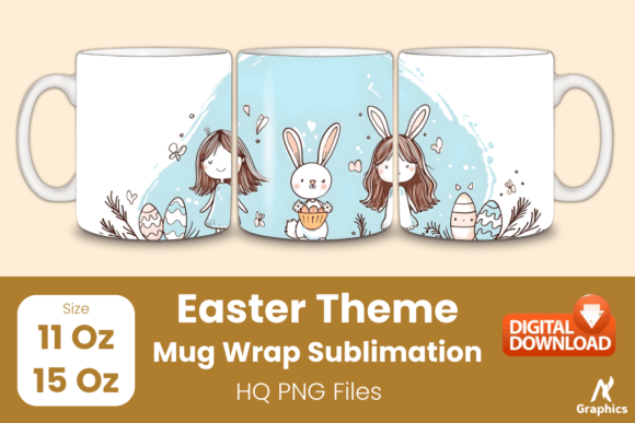 Download Easter Mug Wrap Sublimation No - 013 - Easter mug Collection