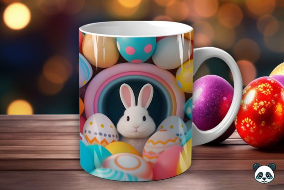 Download Rabbit &amp; Eggs 3D Easter Mug Wrap - Easter mug Collection