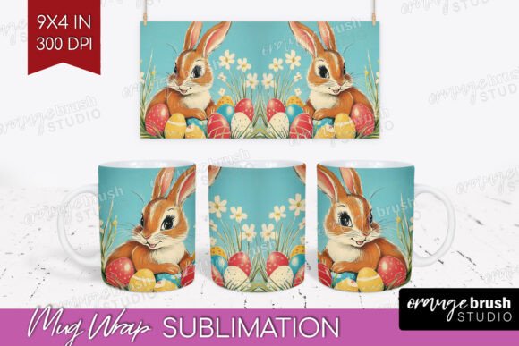 Download Retro Easter Mug Wrap PNG Sublimation - Easter mug Collection