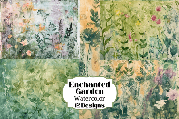 Download Watercolor Enchanted Garden Backgrounds - Backgrounds Collection